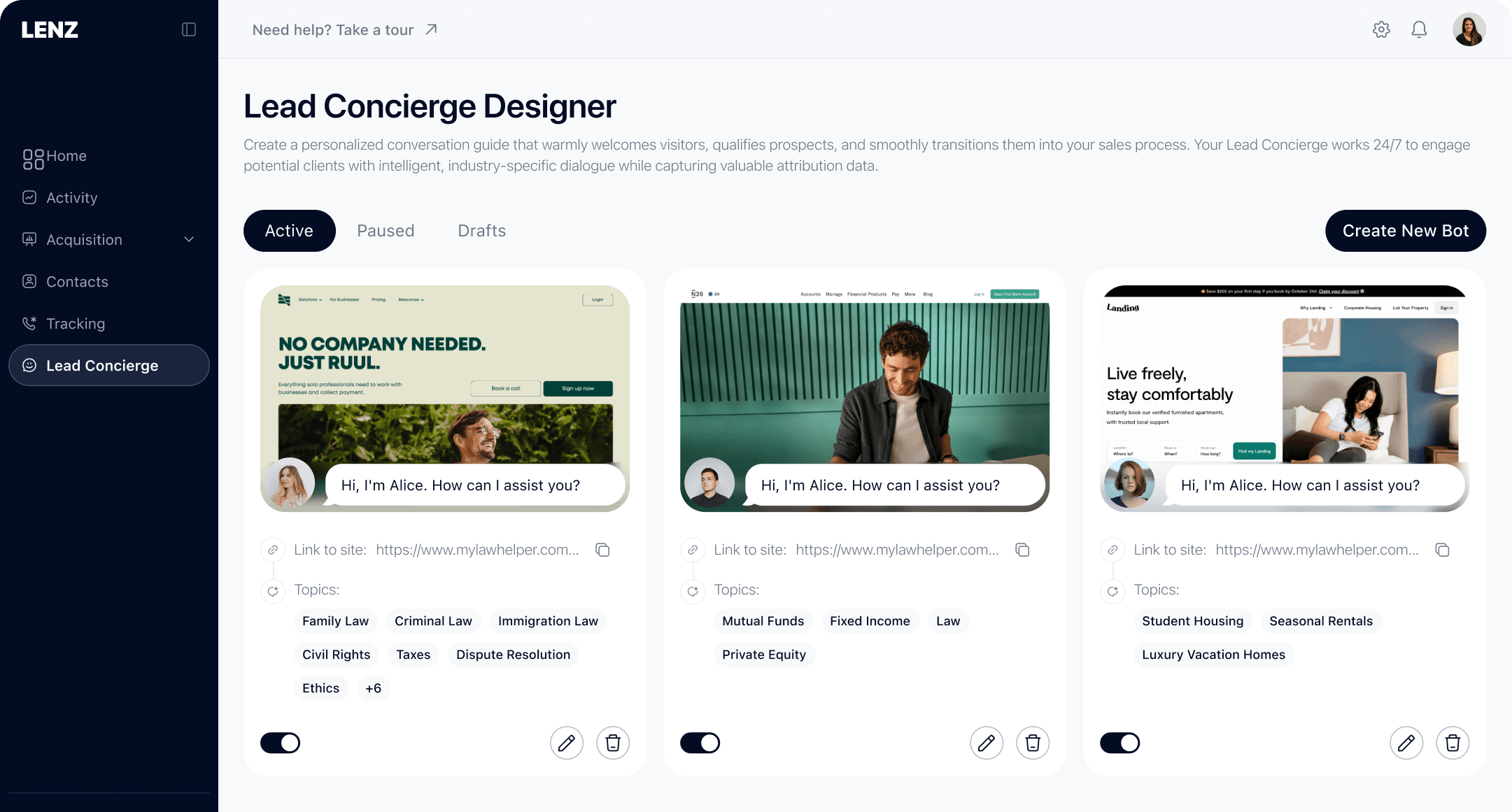 Lead Concierge App Preview
